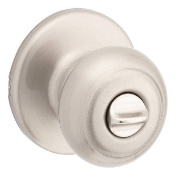 Cove Satin Nickel Privacy Door Knob with Lock for Bedroom or Bathroom featuring Microban Technology (93001-866) Cove Satin Nickel Privacy Door Knob with Lock for Bedroom or Bathroom featuring Microban Technology (93001-866)